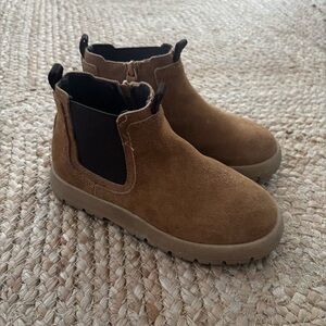 Zara Kids Ankle Brown Suede Boots